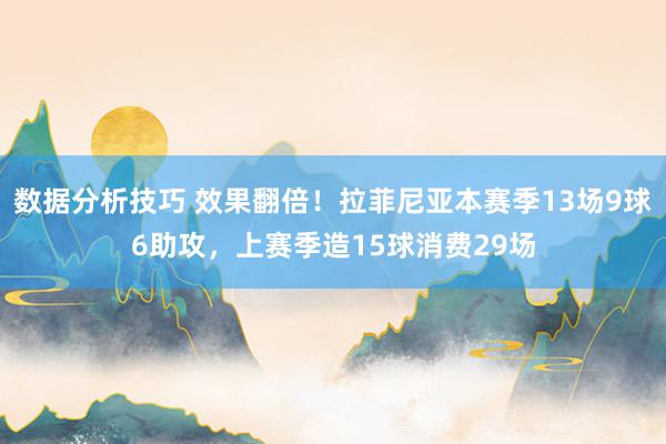 数据分析技巧 效果翻倍！拉菲尼亚本赛季13场9球6助攻，上赛季造15球消费29场