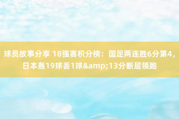 球员故事分享 18强赛积分榜：国足两连胜6分第4，日本轰19球丢1球&13分断层领跑