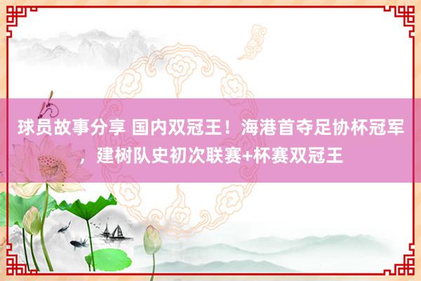 球员故事分享 国内双冠王！海港首夺足协杯冠军，建树队史初次联赛+杯赛双冠王