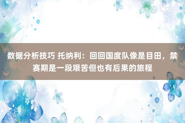 数据分析技巧 托纳利：回回国度队像是目田，禁赛期是一段艰苦但也有后果的旅程