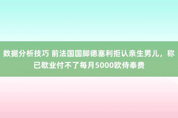 数据分析技巧 前法国国脚德塞利拒认亲生男儿，称已歇业付不了每月5000欧侍奉费