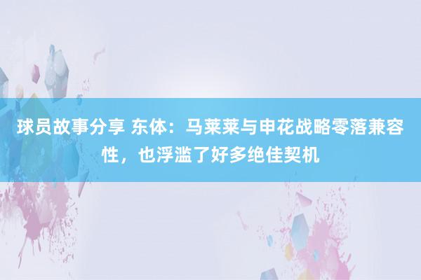 球员故事分享 东体：马莱莱与申花战略零落兼容性，也浮滥了好多绝佳契机