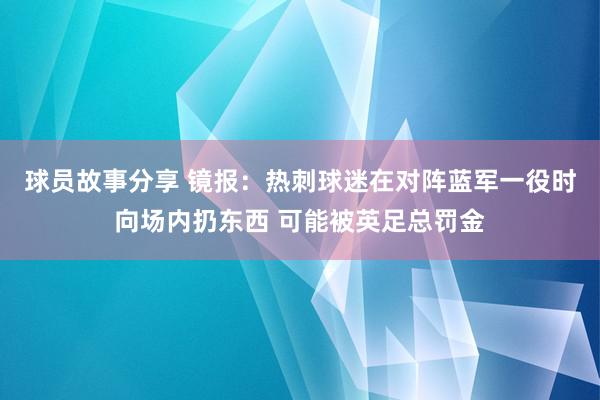 球员故事分享 镜报：热刺球迷在对阵蓝军一役时向场内扔东西 可能被英足总罚金