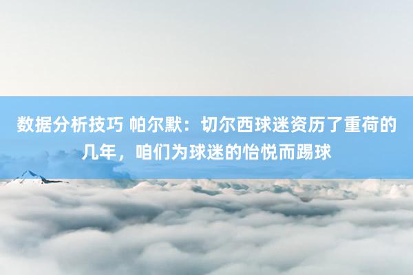 数据分析技巧 帕尔默：切尔西球迷资历了重荷的几年，咱们为球迷的怡悦而踢球