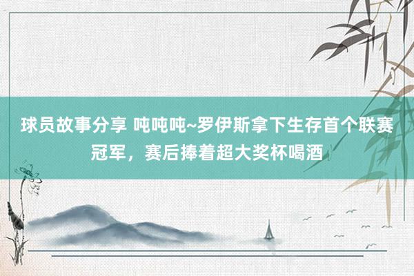 球员故事分享 吨吨吨~罗伊斯拿下生存首个联赛冠军，赛后捧着超大奖杯喝酒