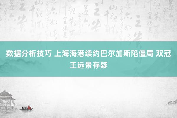 数据分析技巧 上海海港续约巴尔加斯陷僵局 双冠王远景存疑